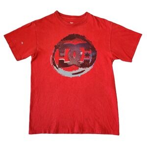 DC Graphic Shirt Cyber Y2k Skater Grunge Punk Red‎ Baggy Streetstyle Mens M